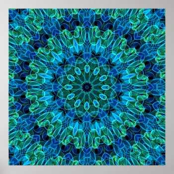 Blue And Green Gems Poster by WavingFlames at Zazzle