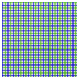 Blue And Green Gingham Fabric