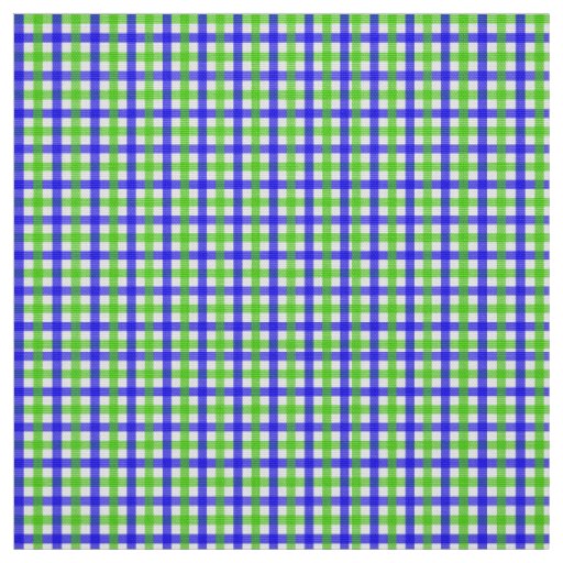 Blue And Green Gingham Fabric