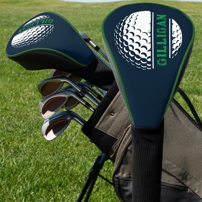 Blue and Green Golfers Name Golf Head Cover (Creator Uploaded)