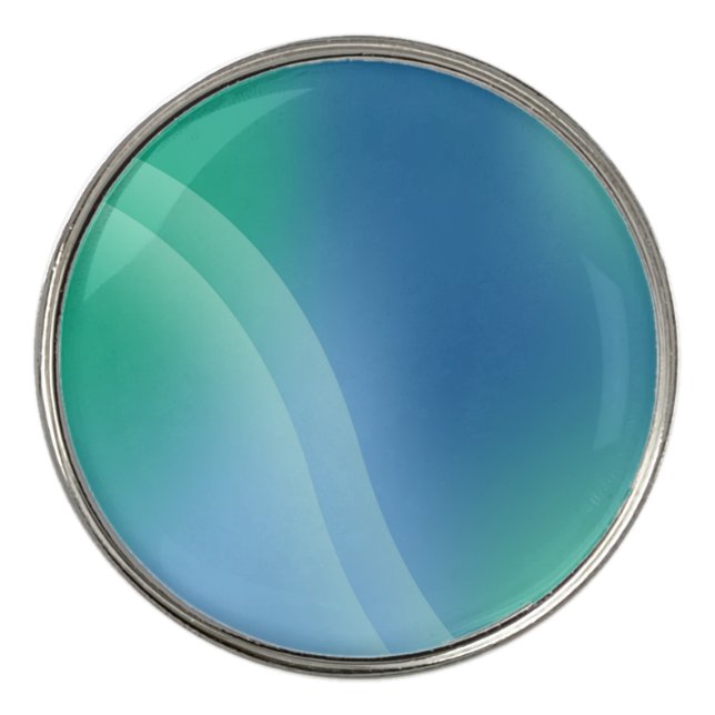 Blue and Green gradient Best Golf Ball Marker (Front)