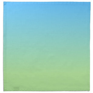 Blue and Green Gradient Cloth Napkin