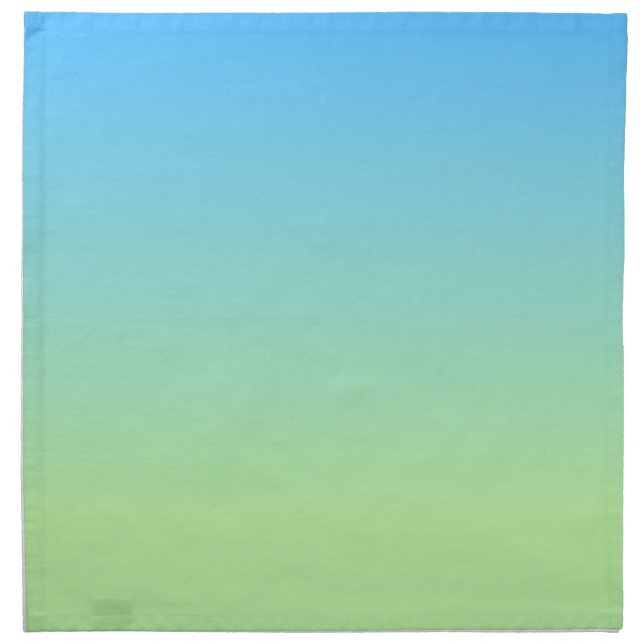 Blue and Green Gradient Cloth Napkin (Front)