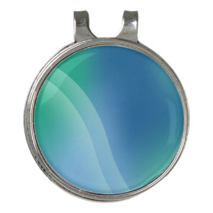 Blue and Green gradient Golf Hat Clip Ball Marker