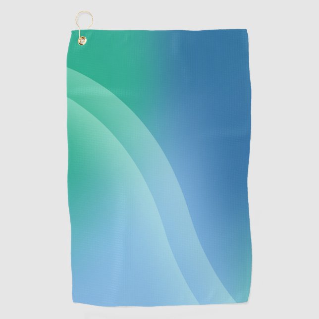 Blue and Green gradient Golf Towels (Front)
