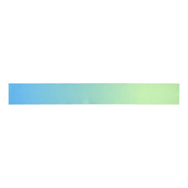 Blue and Green Gradient Grosgrain Ribbon (Front)