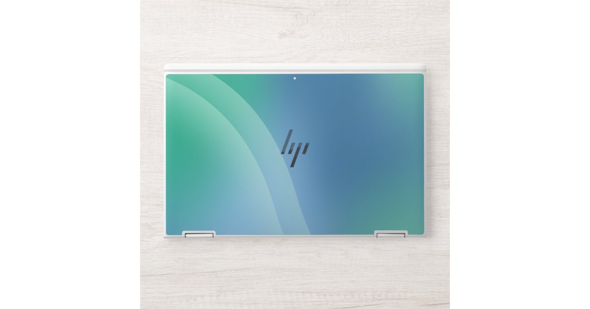 Blue and Green gradient HP EliteBook Laptop skins | Zazzle