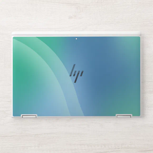 Blue and Green gradient HP EliteBook Laptop skins | Zazzle