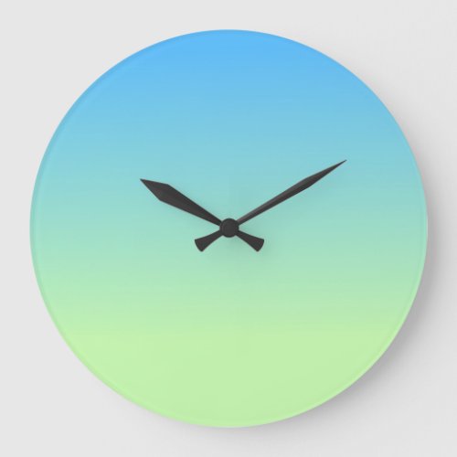 Blue and Green Gradient Large Clock