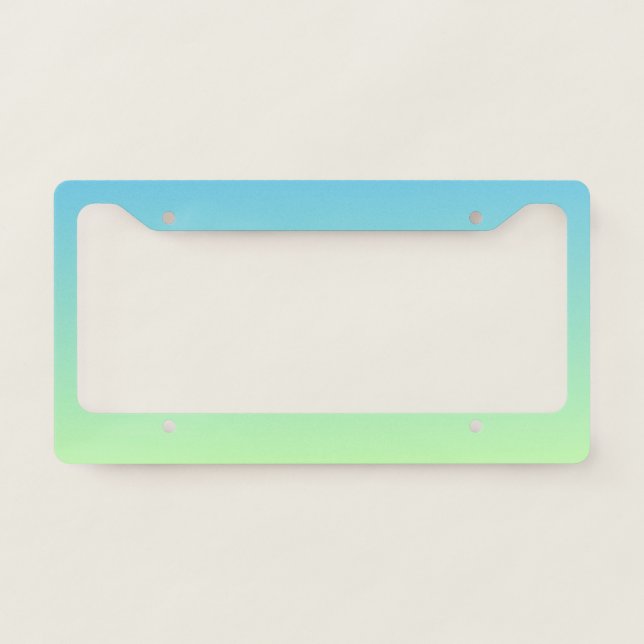 Blue and Green Gradient License Plate Frame (Front)