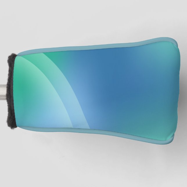 Blue and Green gradient Putter Golf Head Cover (Front)