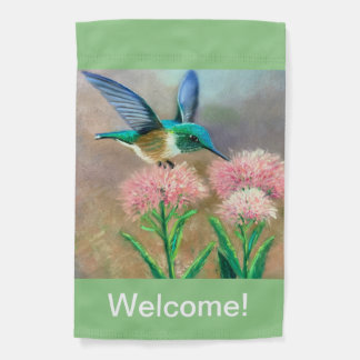 Blue and Green Hummingbird Flag