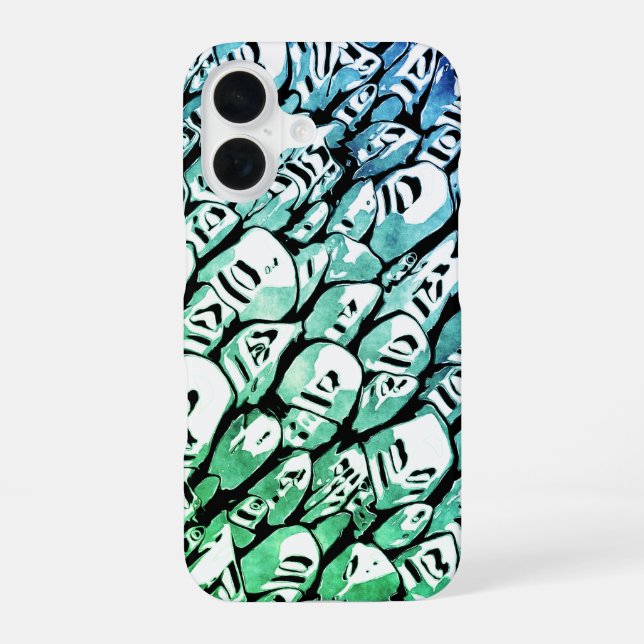 Blue and Green Iphone Case (Back)