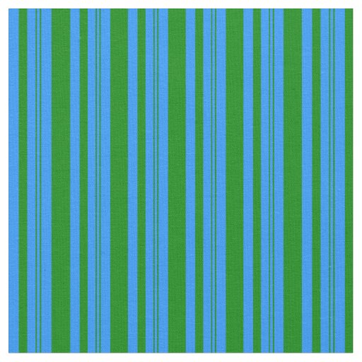 Blue and Green Lines Pattern Fabric