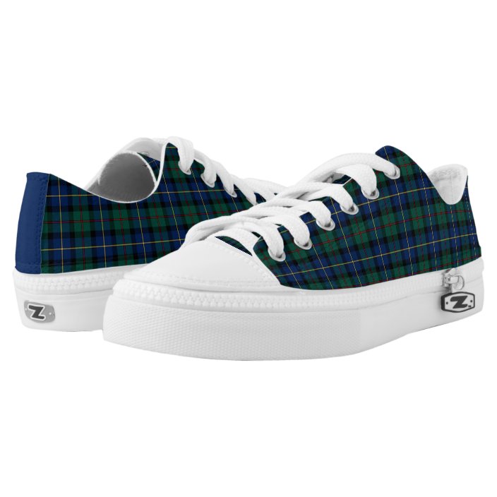 green tartan shoes
