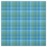 Blue and Green Morning Glory Plaid Pattern Fabric