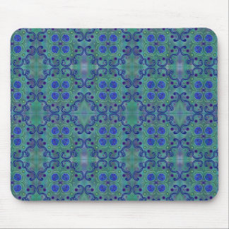 Blue and green mouse pad