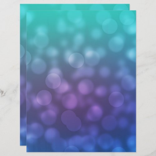 Blue and green ombre bokeh pattern scrapbook paper