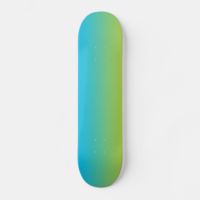 Blue And Green Ombre Skateboard (Front)