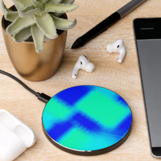 Blue and Green Patchwork Wireless Charger