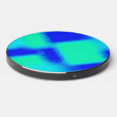 Blue and Green Patchwork Wireless Charger (Front 2)