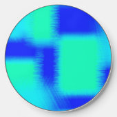 Blue and Green Patchwork Wireless Charger (Front)