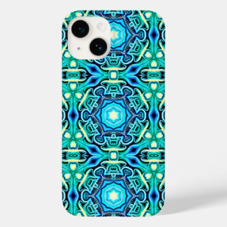 Blue and Green patterned iPhone / iPad case