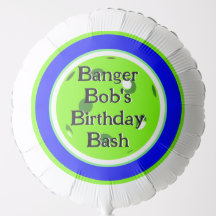 Blue and Green Pickleball Birthday Personalized