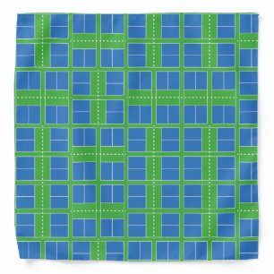 Blue and Green Pickleball Courts Bandana