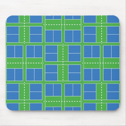 Blue and Green Pickleball Courts Mouse Pad