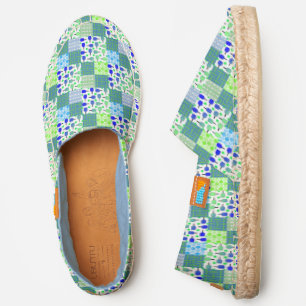 Blue and Green Pickleball Courts, Paddles, & Balls Espadrilles