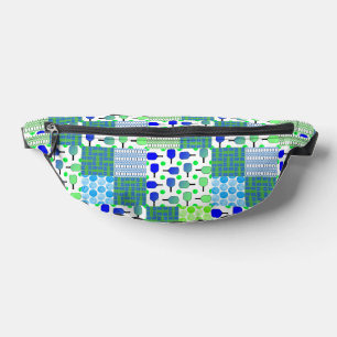 Blue and Green Pickleball Courts, Paddles, & Balls Fanny Pack