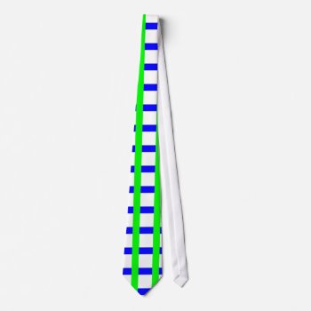 Blue And Green Plaid On White Neck Tie by freepaganpages at Zazzle