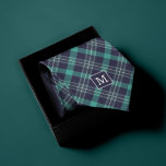 Blue and Green Plaid Pattern Monogrammed Neck Tie<br><div class="desc">Blue and Green Plaid Pattern Monogrammed design.</div>