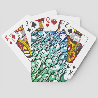 Blue and Green Poker Cards