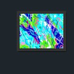 Blue and Green Pop Art  Framed Art<br><div class="desc">Funky Abstract Art with expressive marks and brushstrokes</div>