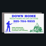 Blue and Green Pressure washing and Lawn Care Car Magnet<br><div class="desc">Car magnet for a pressure washing and lawn care business.  Back side is blank for you to add services if you would like to.</div>