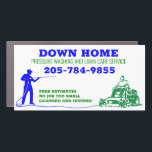 Blue and Green Pressure washing and Lawn Care Car Magnet<br><div class="desc">Car magnet for a pressure washing and lawn care business.  Back side is blank for you to add services if you would like to.</div>