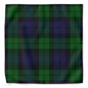 Blue And Green Scottish Sunderland Tartan Check Bandana