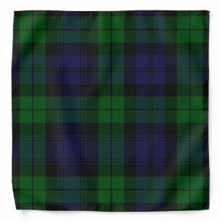 Blue And Green Scottish Sunderland Tartan Check Bandana