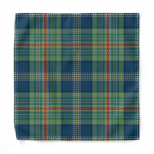Blue and Green Scottish Tartan Plaid Bandana