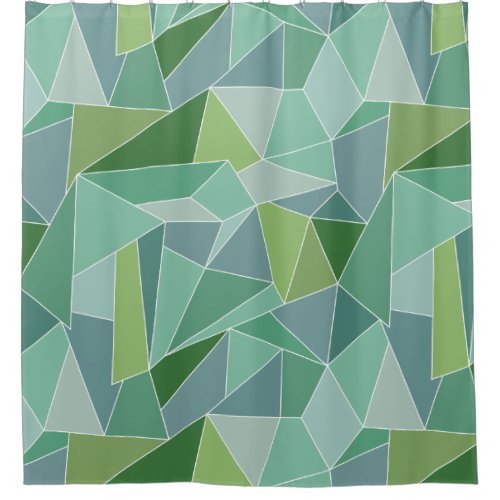 Blue and Green Sea Glass Shower Curtain