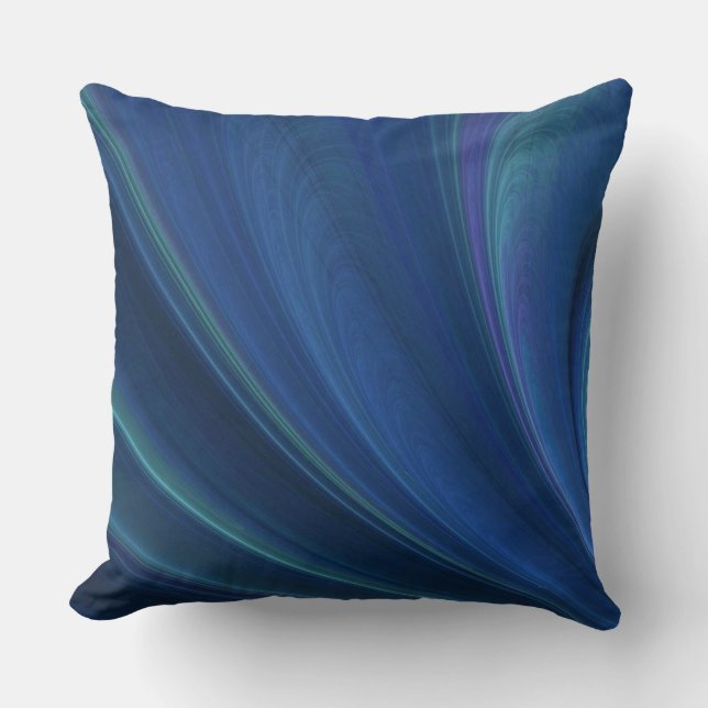 Blue And Green Soft Sand Waves Throw Pillow (Front)