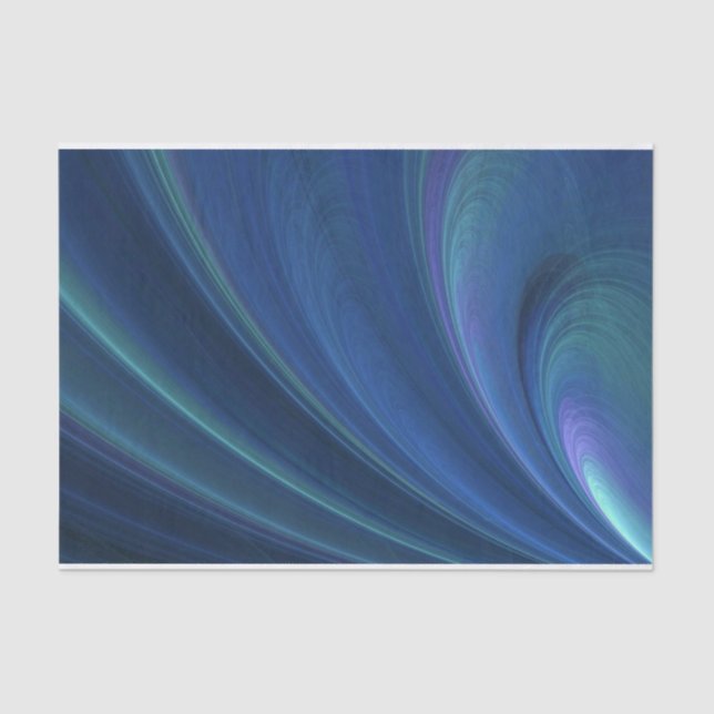 Blue And Green Soft Sand Waves Tissue Paper (Front)
