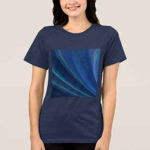 Blue And Green Soft Sand Waves Tri-Blend Shirt