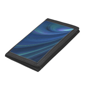 Blue And Green Soft Sand Waves Trifold Wallet