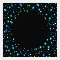 Blue and Green Sparkle Stars Frame or Arch