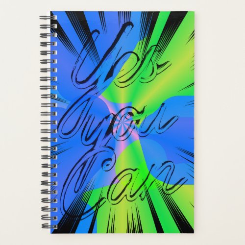 Blue and Green Spiral Planner for Organization