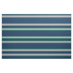 Blue and Green Sports Stripes Fabric