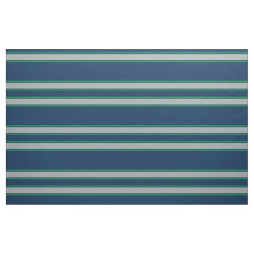 Blue and Green Sports Stripes Fabric